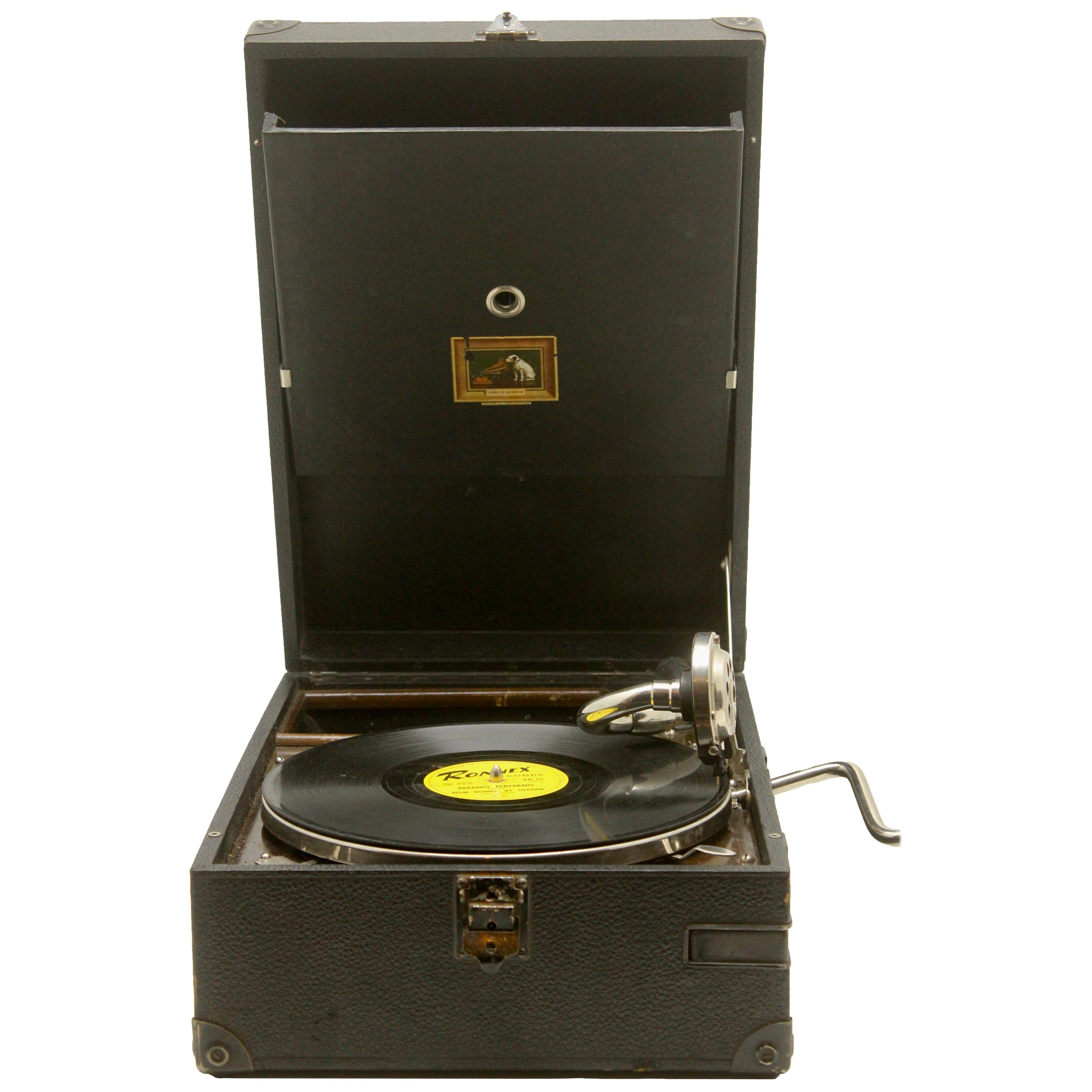 Suitcase Gramophone “La Voix de son Maître” 'His Master’s Voice' Model HMV 101