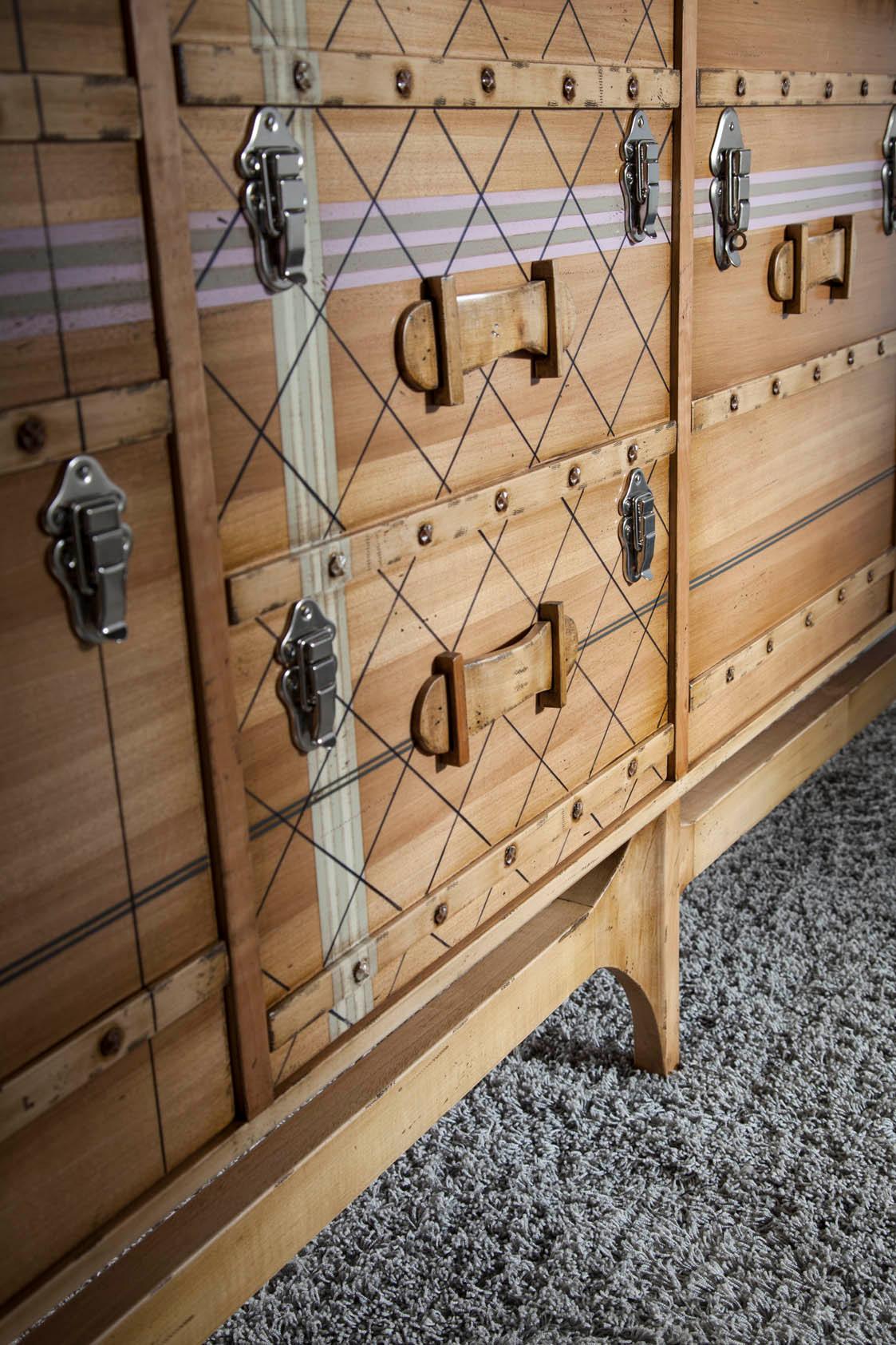 Spanish Suitcase Sideboard, Four Doors, by Lola Glamour For Sale