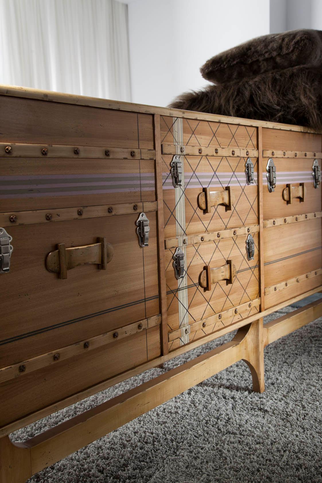 Contemporary Suitcase Sideboard, Four Doors, by Lola Glamour For Sale
