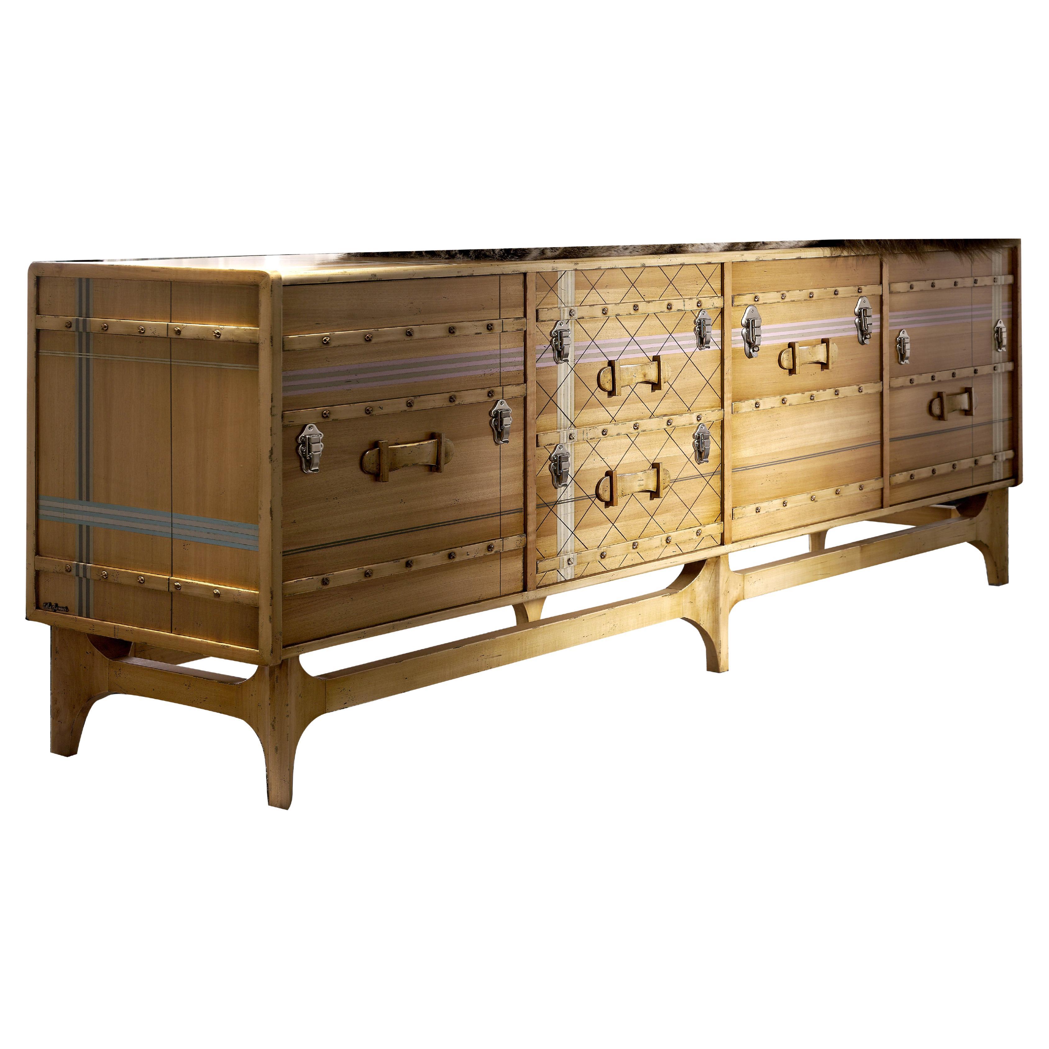 Suitcase Sideboard, Four Doors, by Lola Glamour For Sale