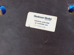 Suite de 4 chaises vintage Steelcase style Marcel Breuer Cesca B32 en métal gris