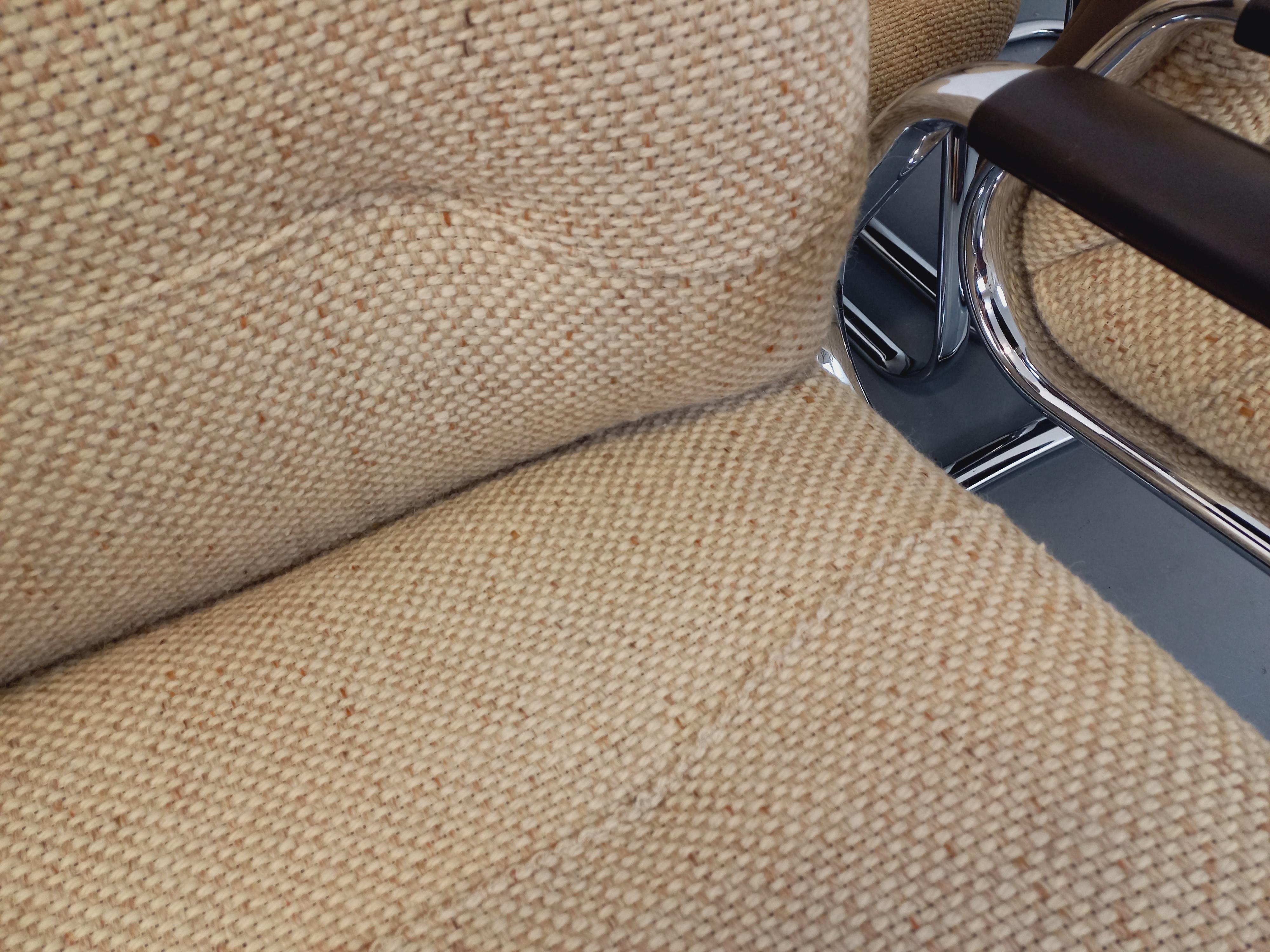 Suite di 5 mobili con portaoggetti Steelcase Strafor in metallo cromato e tessuto In condizioni buone in vendita a BESANÇON, FR