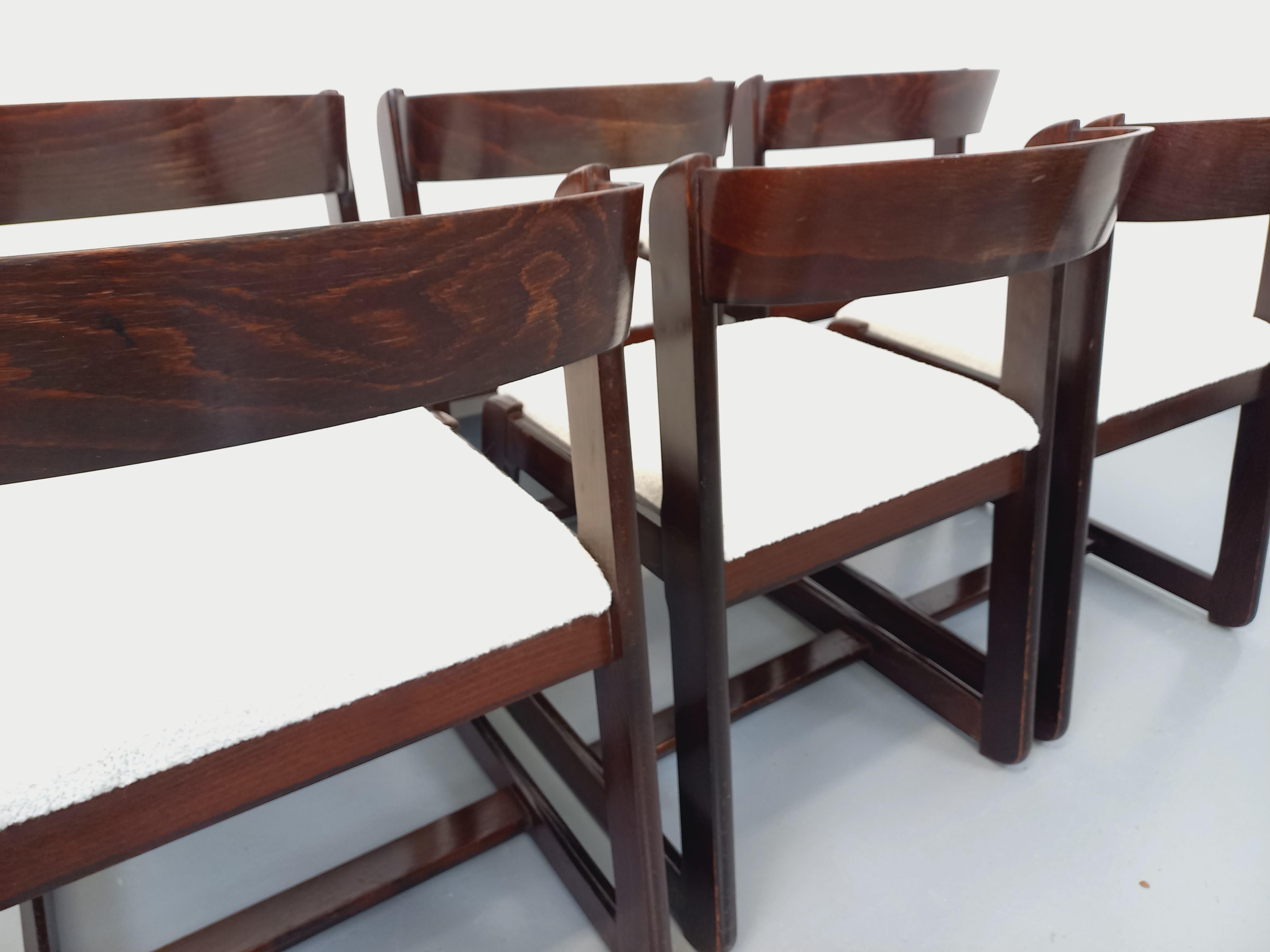 Suite de 6 chaises italiennes traîneau vintage de Willy Rizzo pour Mario Sabot en vente 4