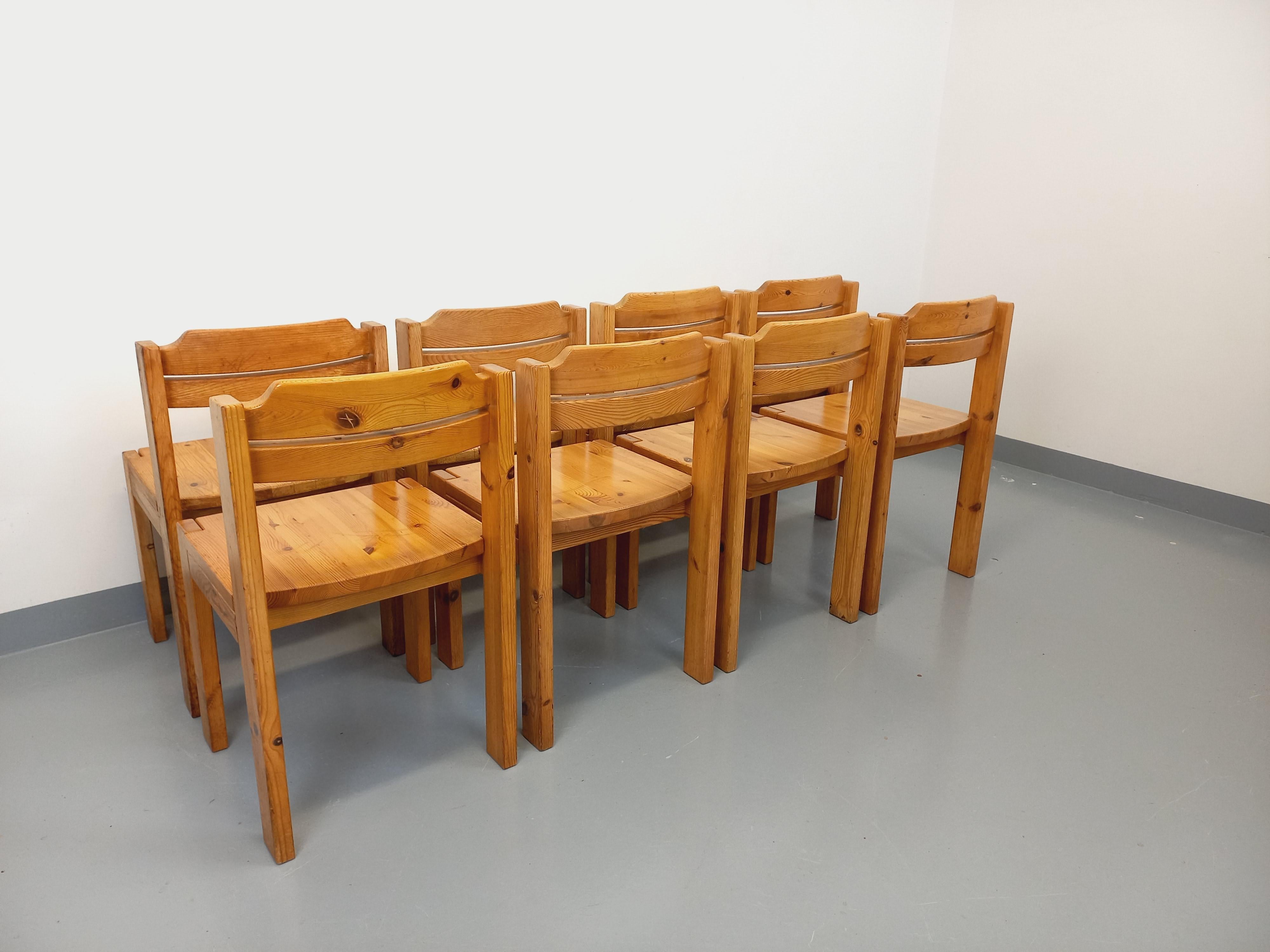 Suite de 8 chaises scandinaves vintage Ilmari Tapiovaara pour Asko en pin en venta 3