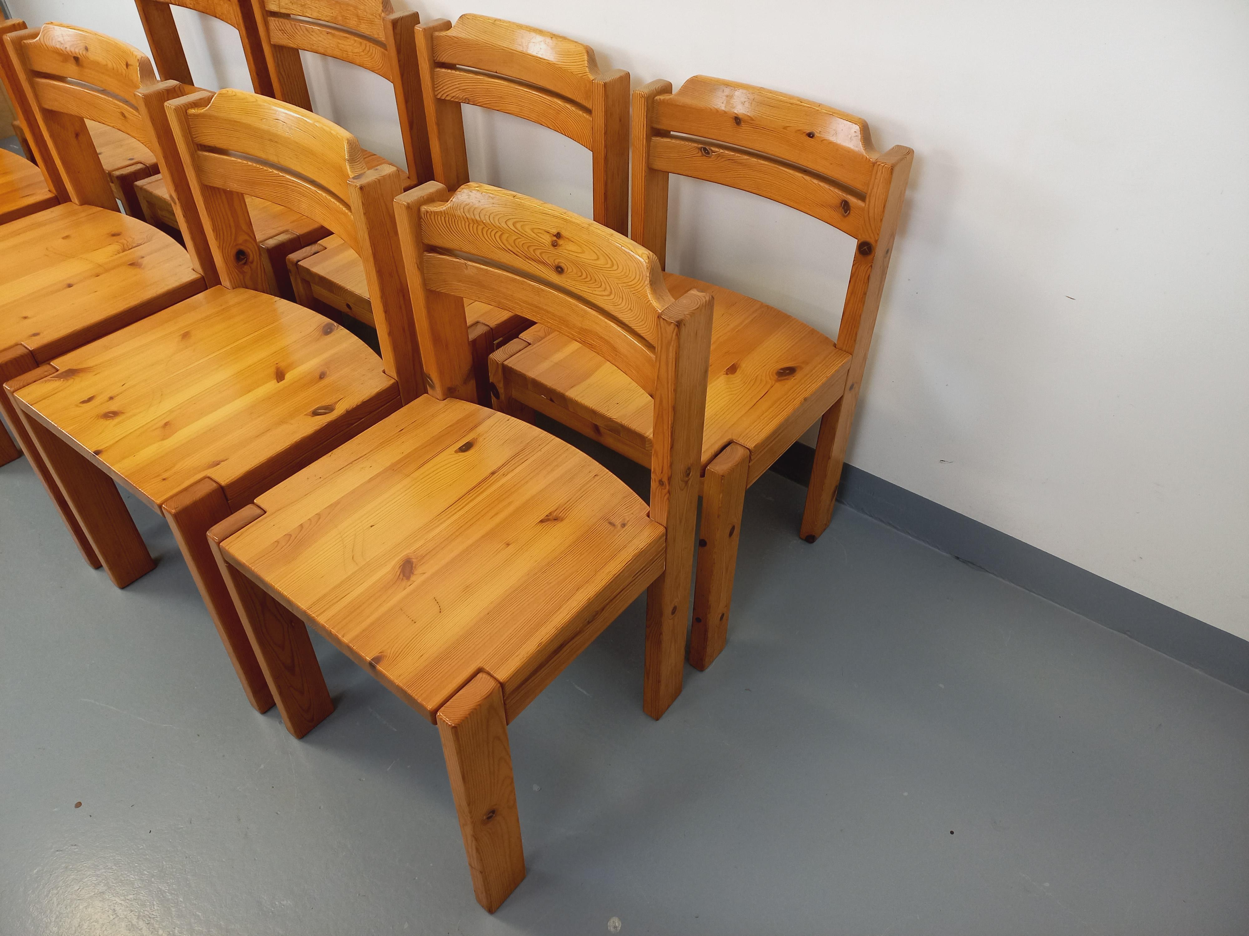 Suite de 8 chaises scandinaves vintage Ilmari Tapiovaara pour Asko en pin Escandinavo en venta