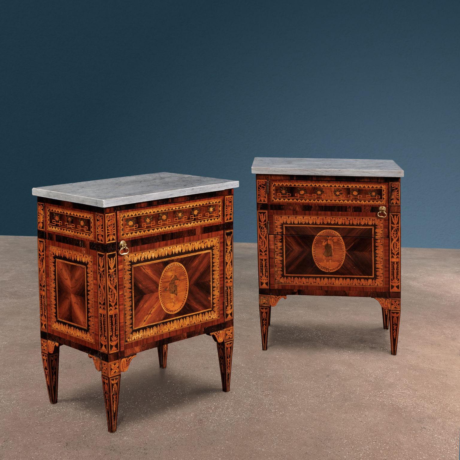 Suite of dressers and nightstands. Milan, early 19th cent. For Sale 6