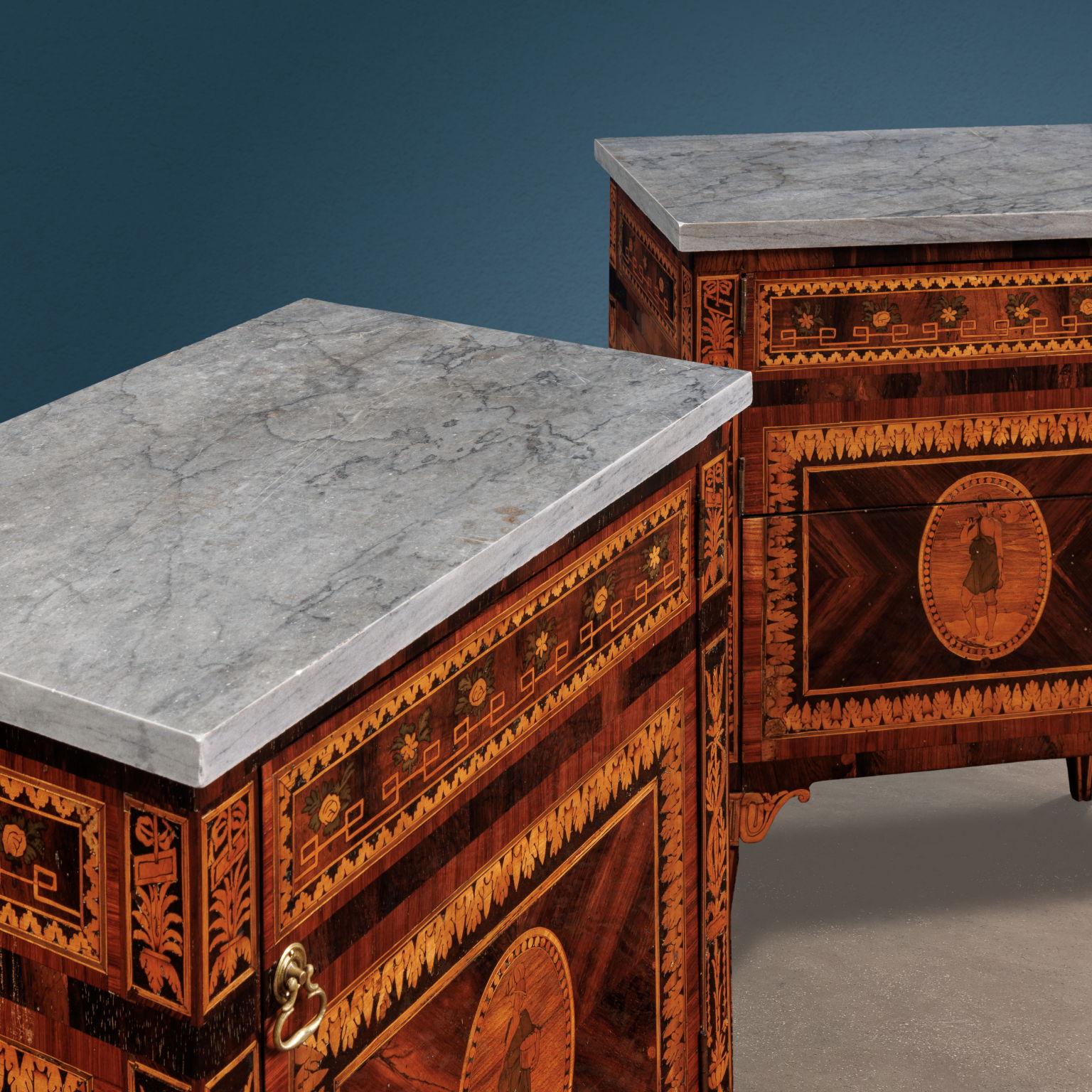 Suite of dressers and nightstands. Milan, early 19th cent. For Sale 7