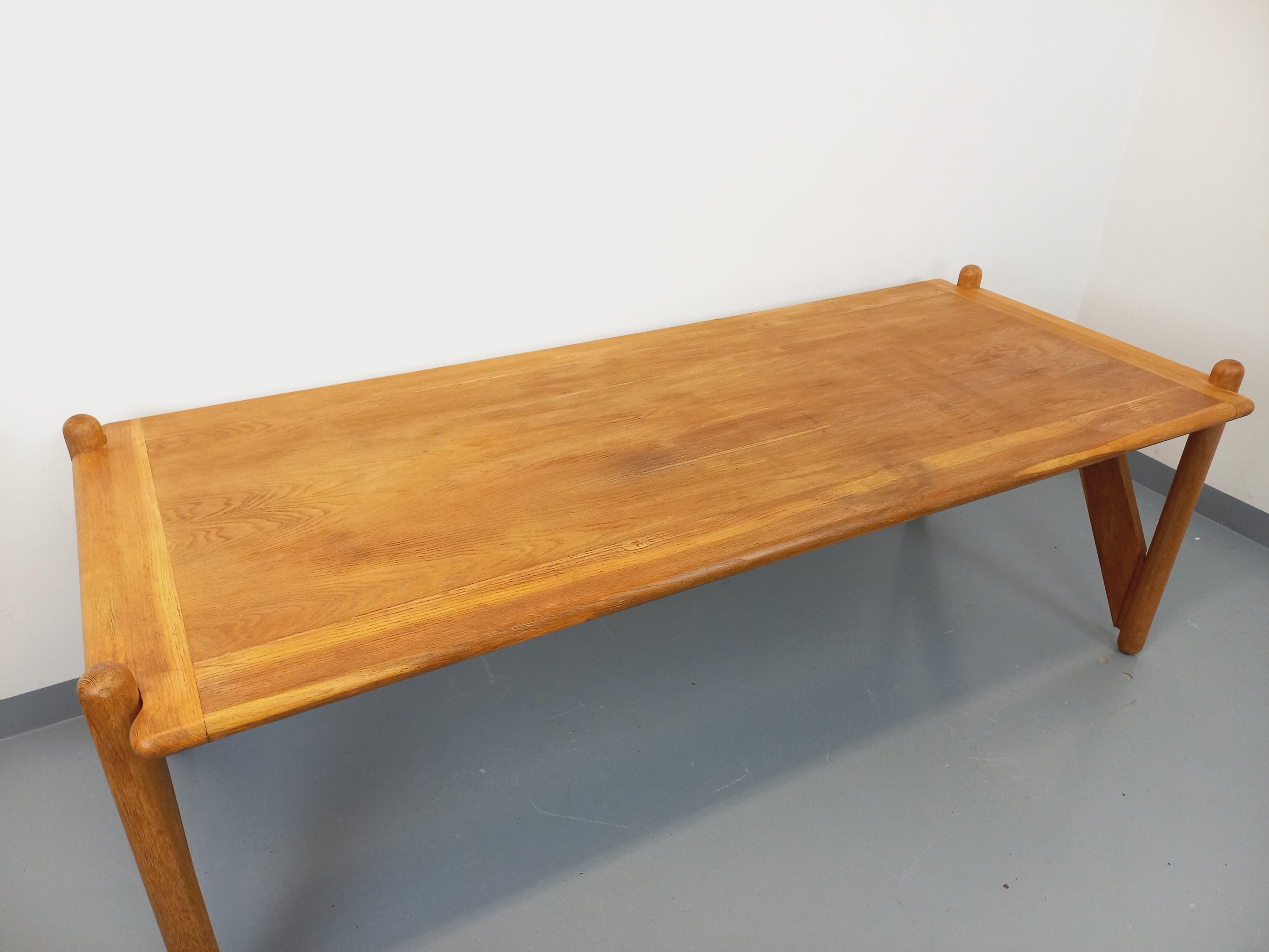 Suite exceptionnelle d'une grande table rectangulaire et de 4 chaises brutaliste im Angebot 7