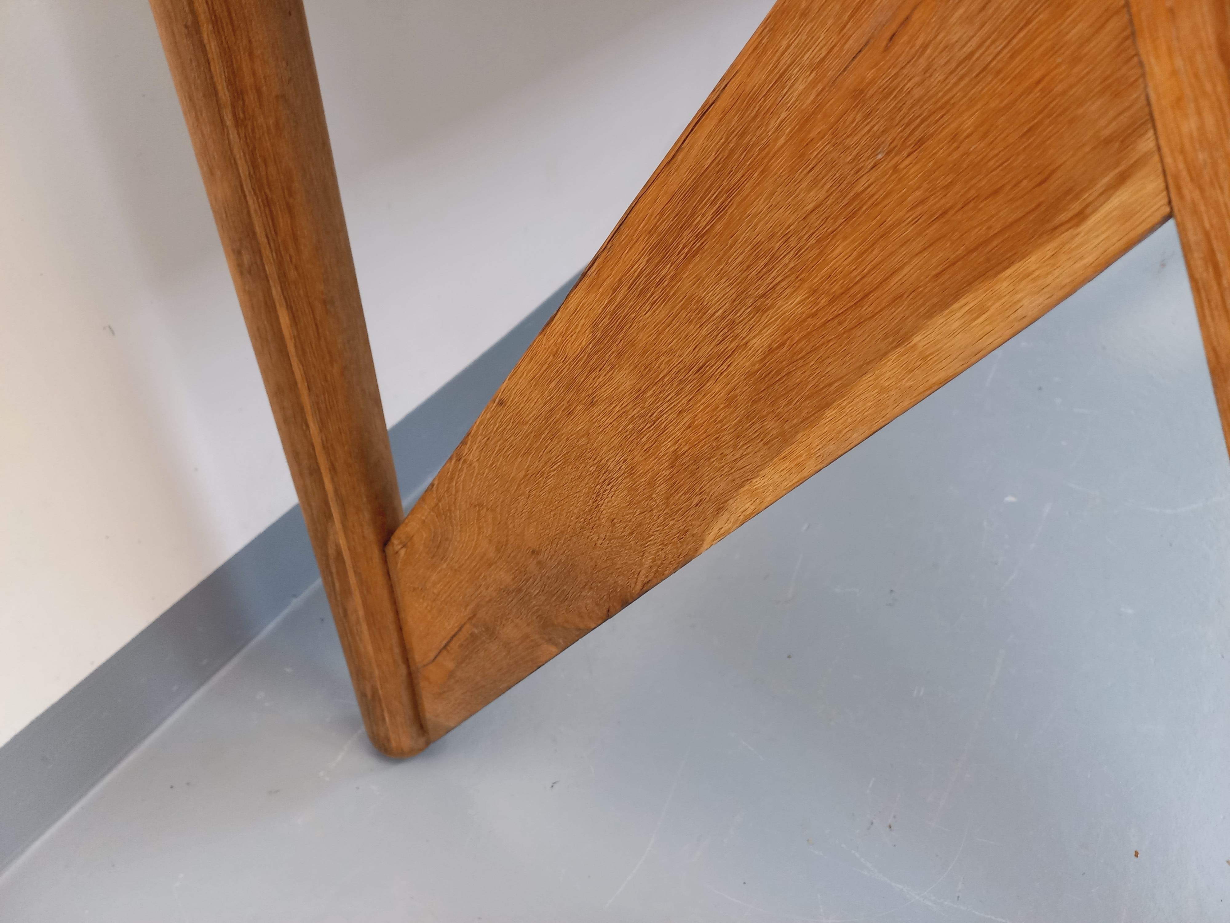 Suite exceptionnelle d'une grande table rectangulaire et de 4 chaises brutaliste im Angebot 10