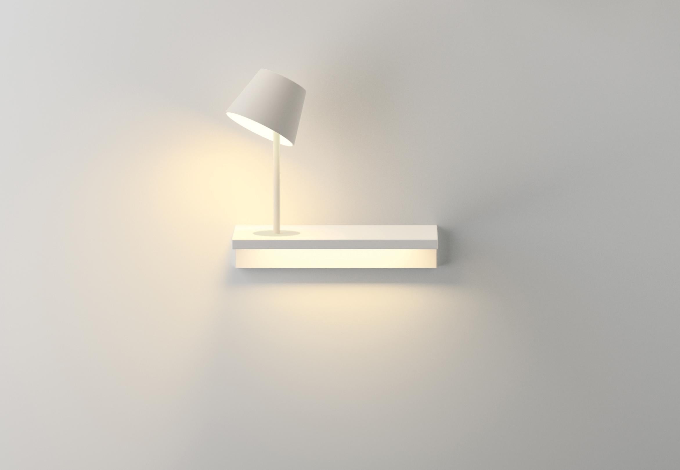 Modern Suite Left Reading Lamp in Matte White by Jordi Vilardell & Meritxell Vidal For Sale