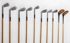 Suite of 10 1930s Golf Clubs.