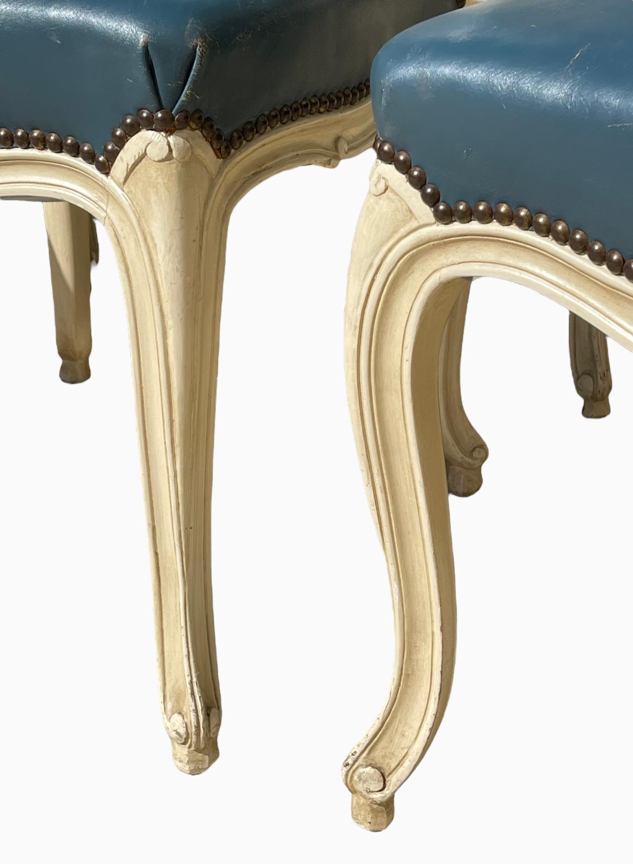 Suite Of 10 Louis XV Style Lacquered Chairs For Sale 5