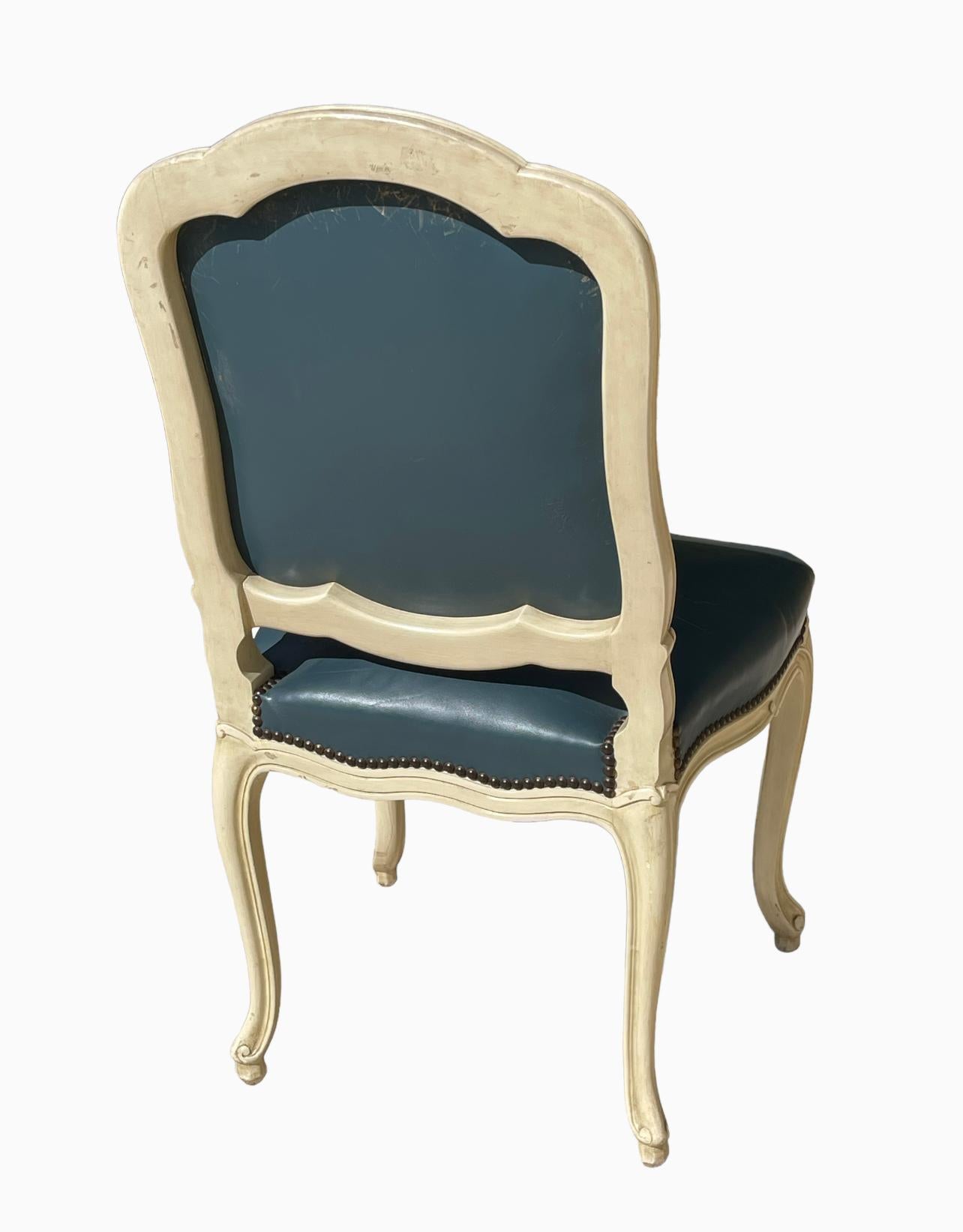 Suite Of 10 Louis XV Style Lacquered Chairs For Sale 3