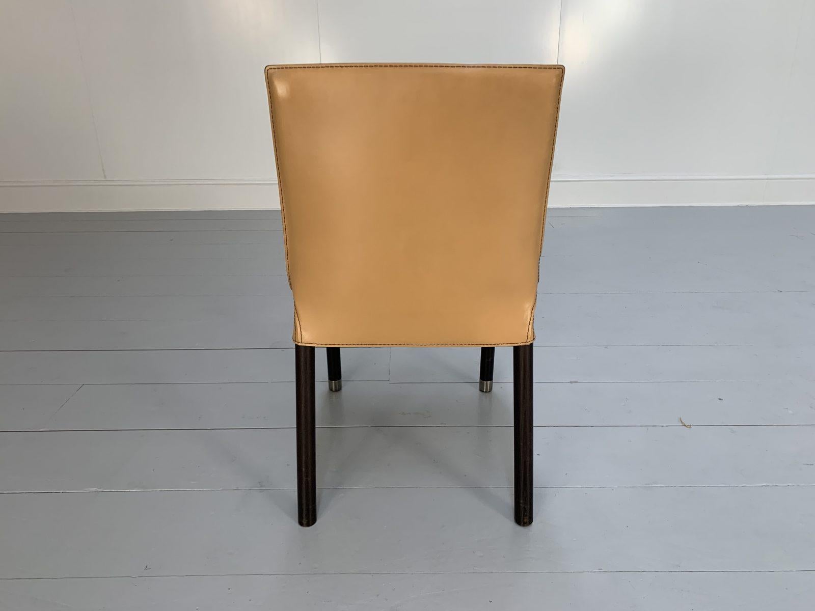 Suite of 12 Cappellini “CAP” Dining Armchairs in Saddle Leather For Sale 11