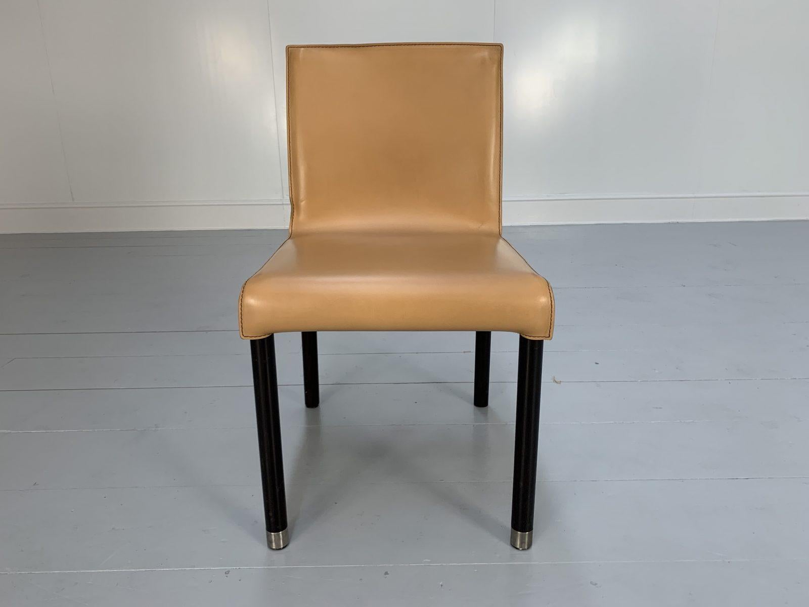 Suite of 12 Cappellini “CAP” Dining Armchairs in Saddle Leather For Sale 9