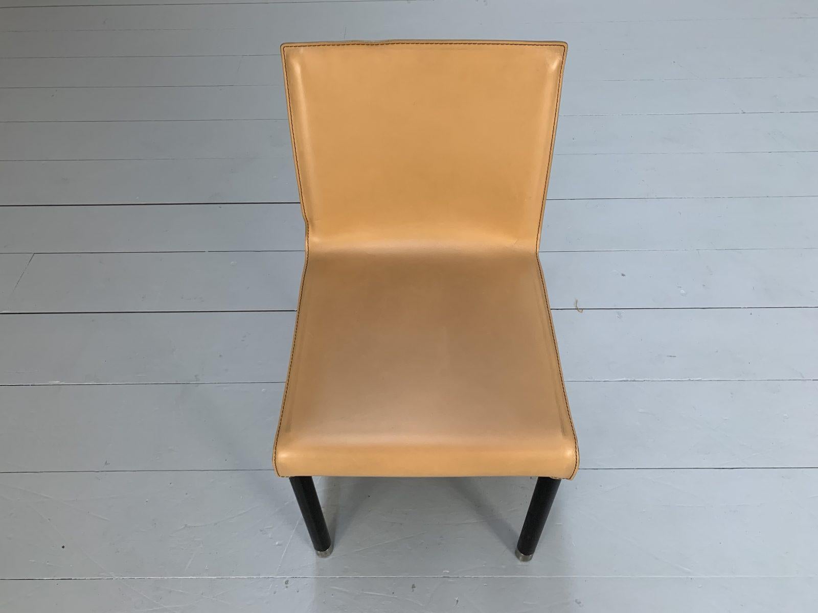Suite of 12 Cappellini “CAP” Dining Armchairs in Saddle Leather For Sale 13