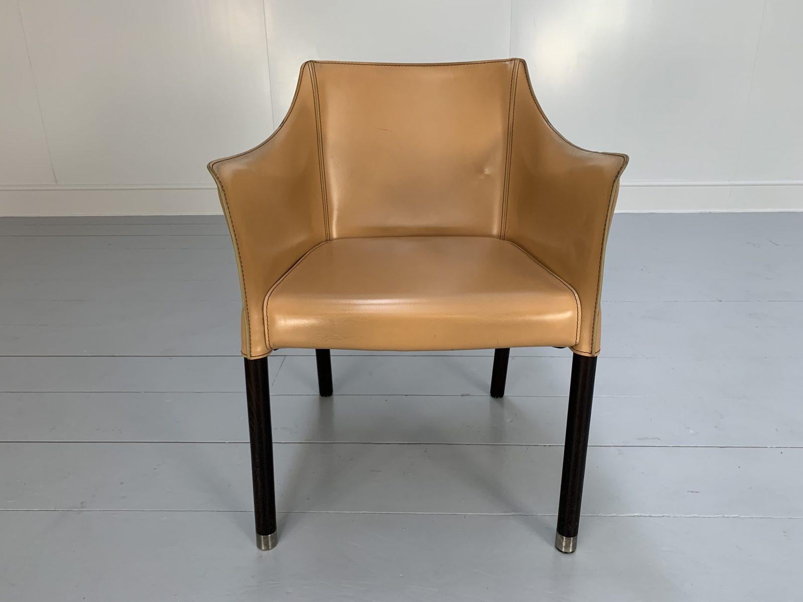 Suite of 12 Cappellini “CAP” Dining Armchairs in Saddle Leather For Sale 3