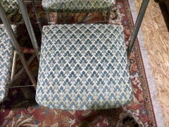 Suite of 12 folding chairs – Period 1960 – Chromed tubular metal