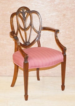 Suite of 16 Prince of Wales Feathers George Hepplewhite Style Dining Chairs