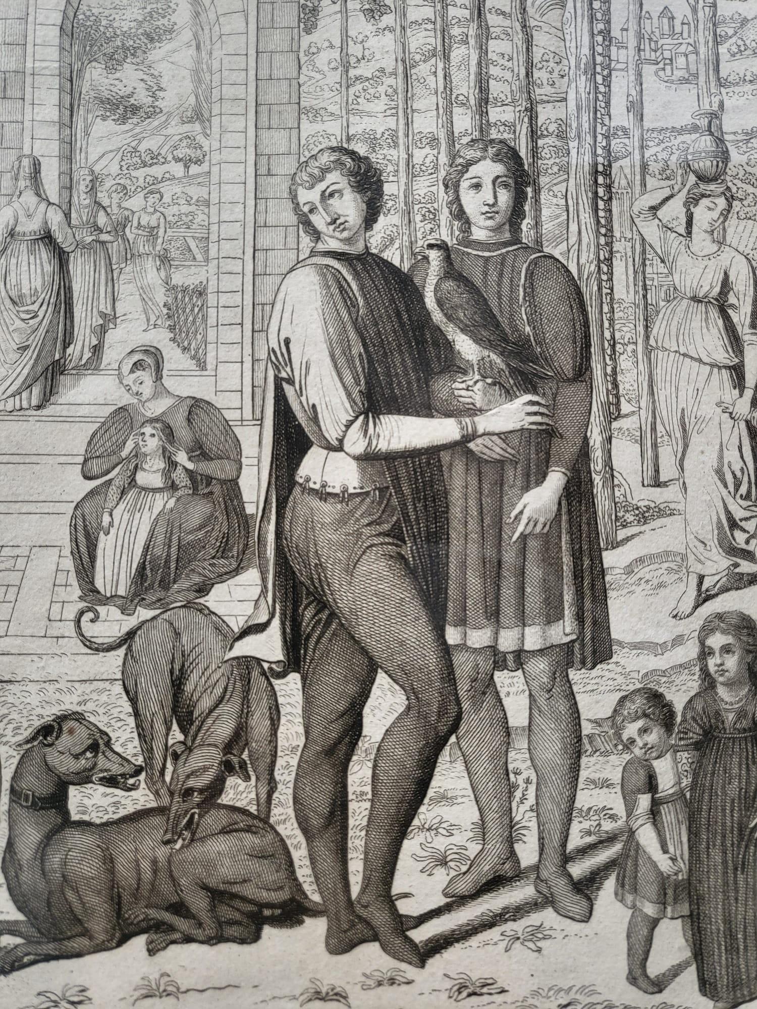 Conjunto De 2 Grabados, Camposanto De Pisa, Lasinio Y Molini Landi & Cie, Empir Italiano en venta
