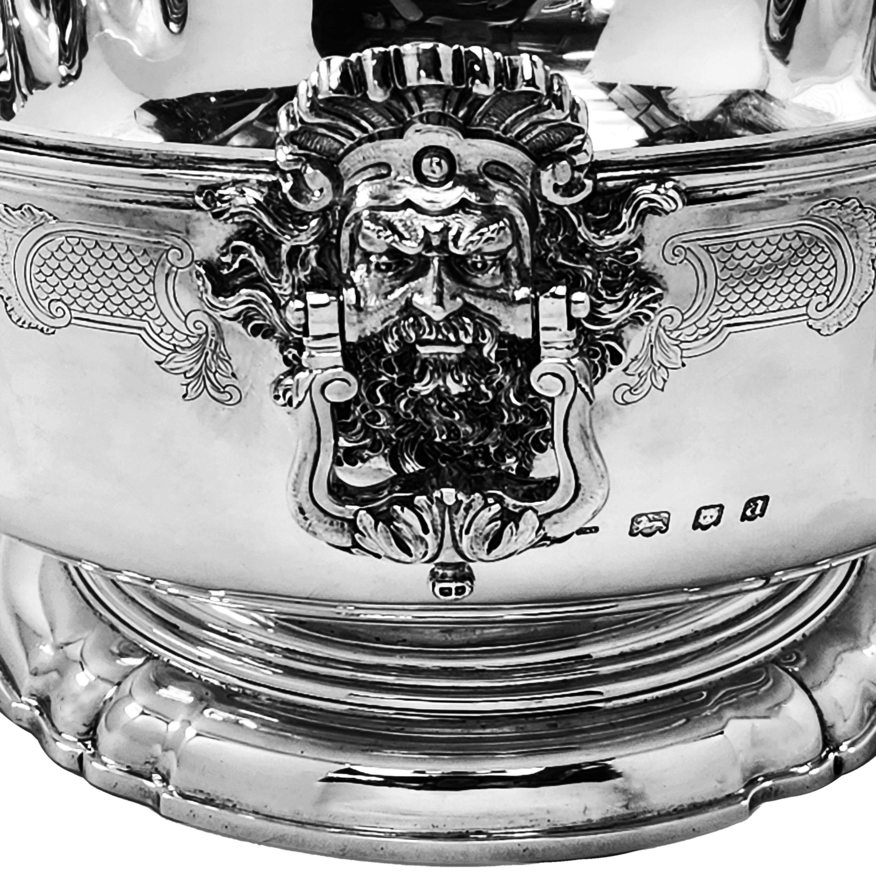 Conjunto de 3 cuencos de plata antiguos 1916 Centro de mesa pesado Fruta Servir siglo XX en venta