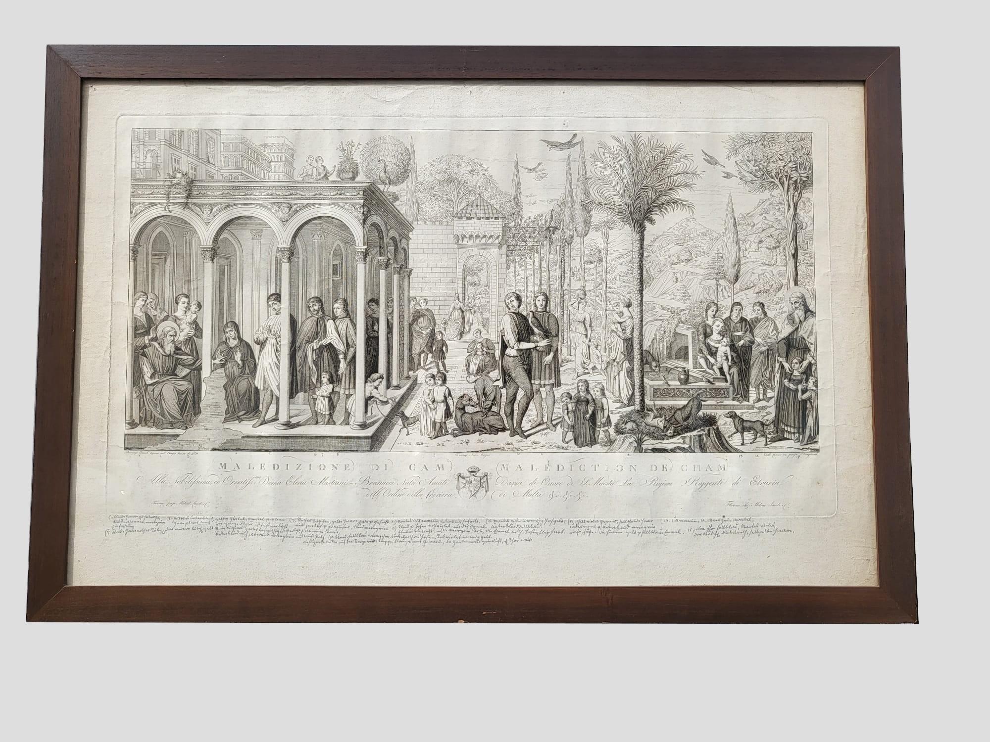 Suite de 3 gravures, Camposanto De Pisa, Lasinio et Molini Landi & Cie, Empir Bon état - En vente à MARSEILLE, FR