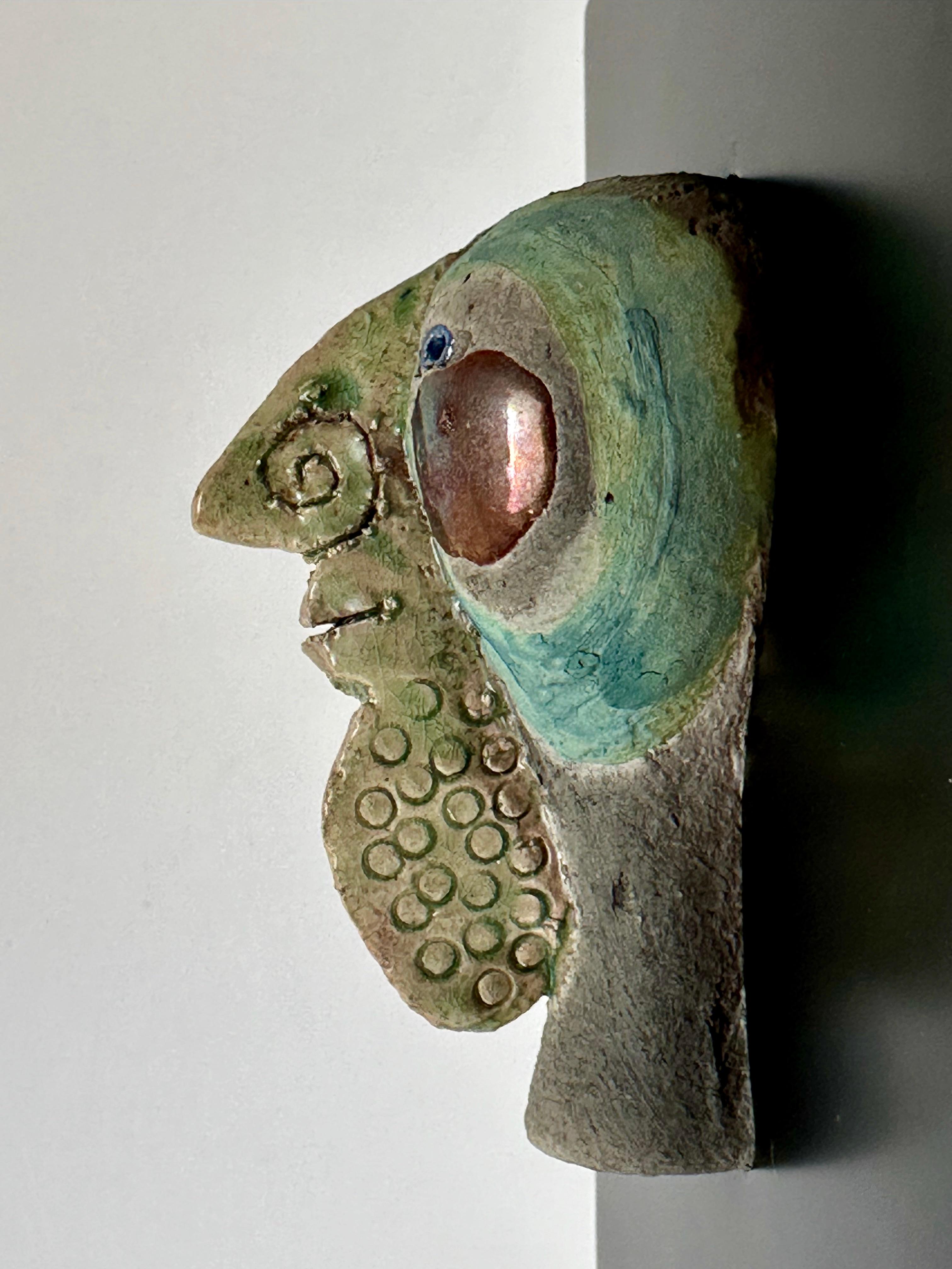 Fin du 20e siècle Suite de 3 masques Raku, Roger Capron, Vallauris 1996 en vente