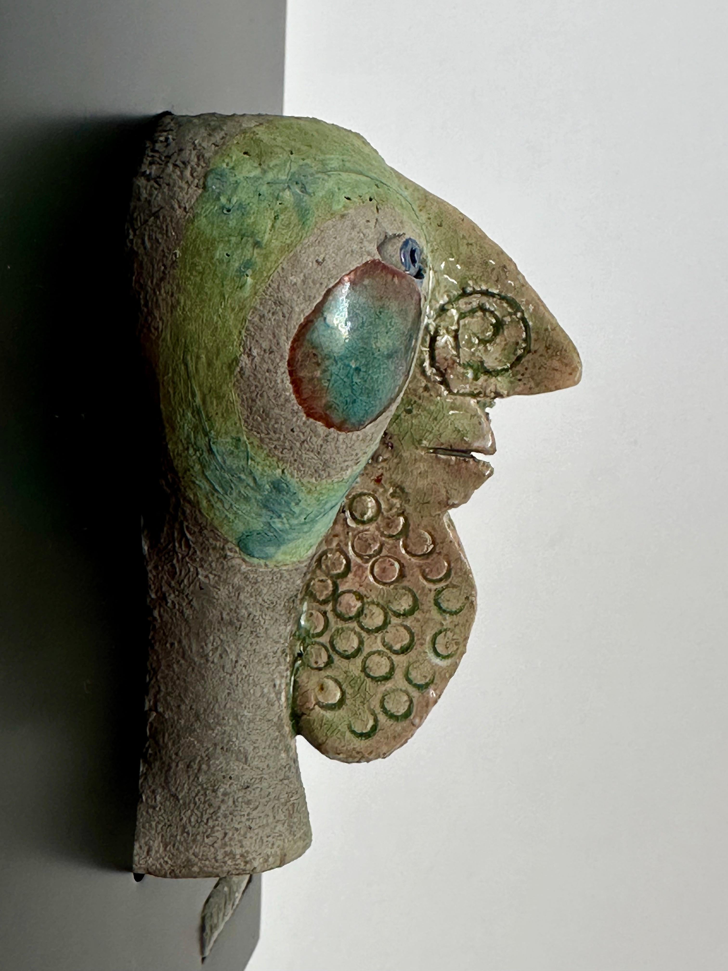 Céramique Suite de 3 masques Raku, Roger Capron, Vallauris 1996 en vente