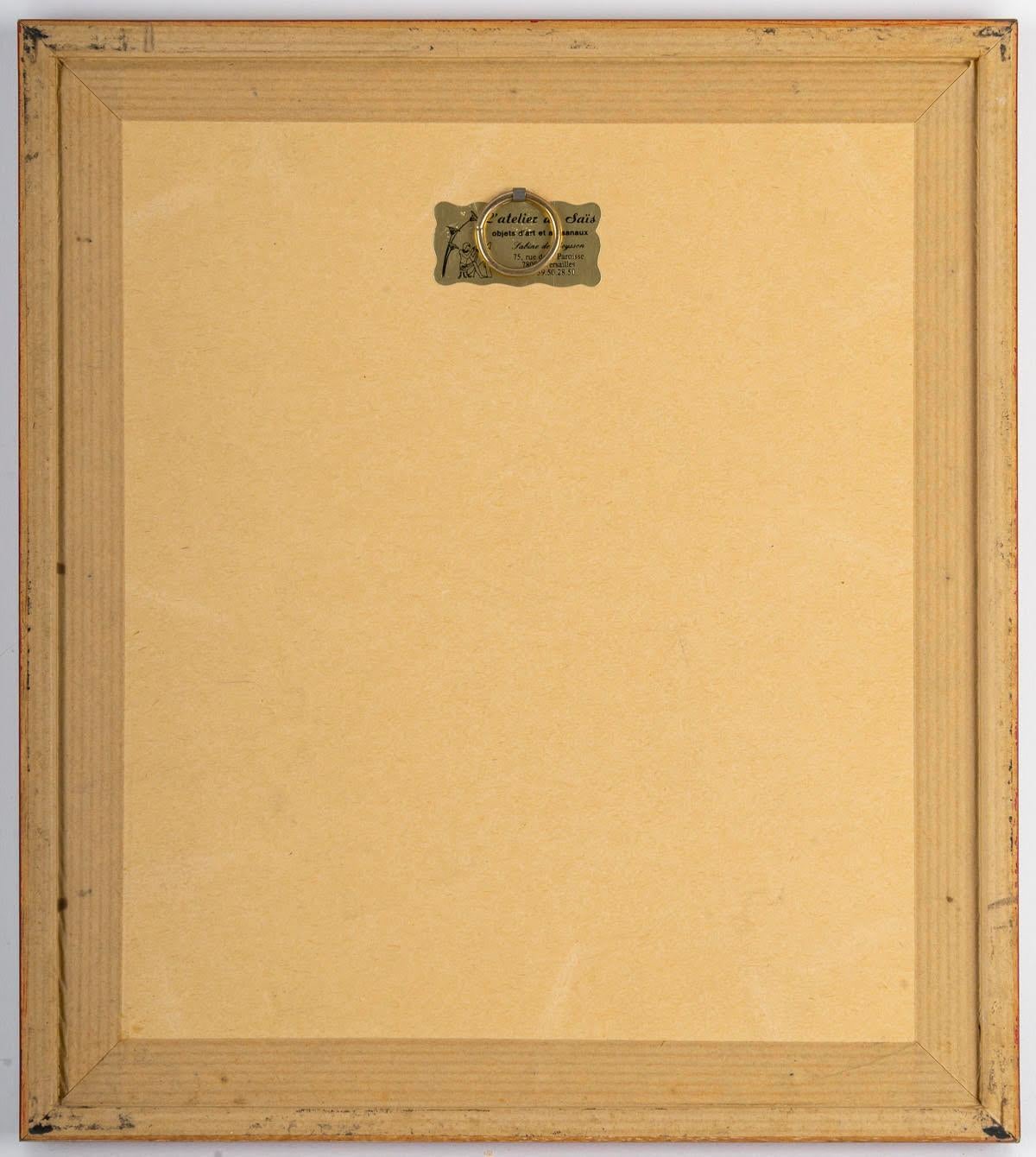 Suite di 3 acquerelli, sottobicchiere, con cornice, circa 1990. in vendita 5