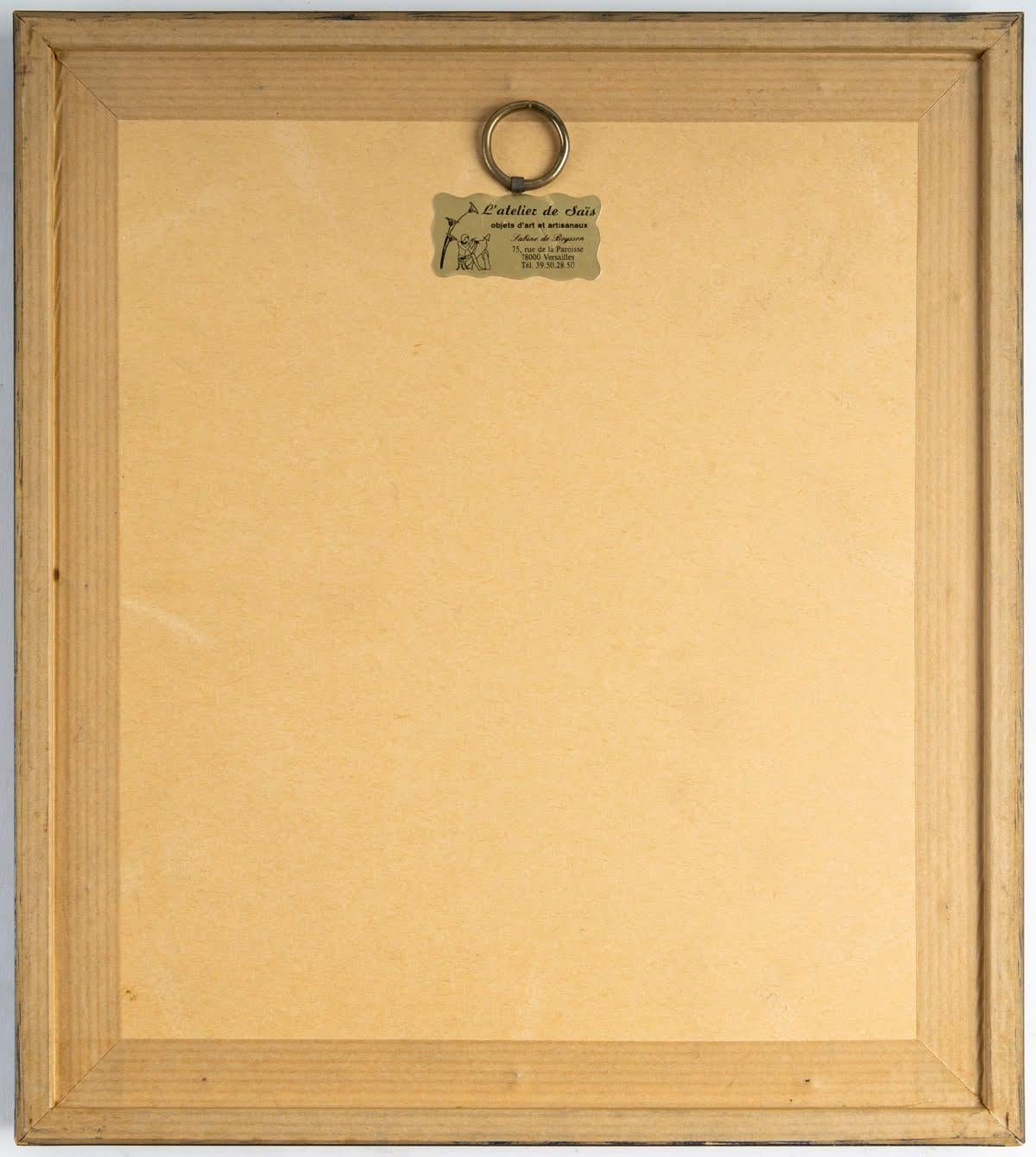 Suite di 3 acquerelli, sottobicchiere, con cornice, circa 1990. in vendita 12