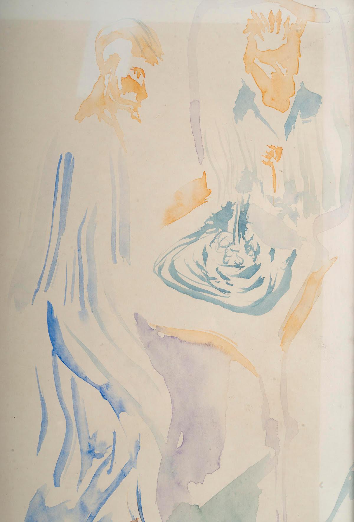 Dominicense Suite di 3 acquerelli, sottobicchiere, con cornice, circa 1990. in vendita