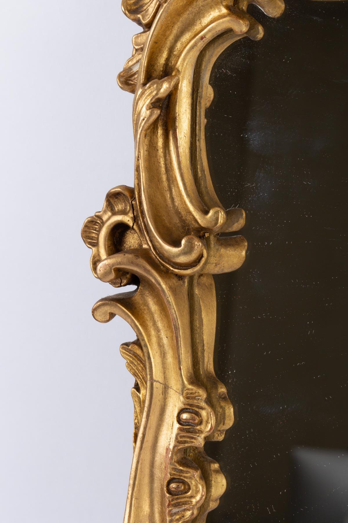 19th Century Suite of 4 golden stucco Mirrors