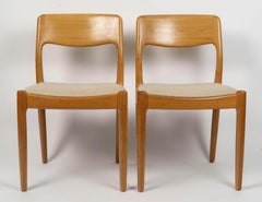 Suite von 4 Stühlen von Juul Kristensen, um 1960.