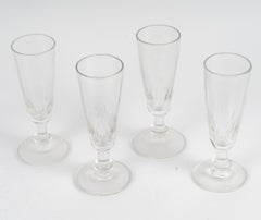 Suite of 4 Champagne Glasses, XXth Century.