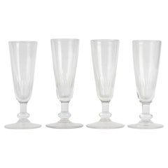 Suite of 4 Champagne Glasses, XXth Century.
