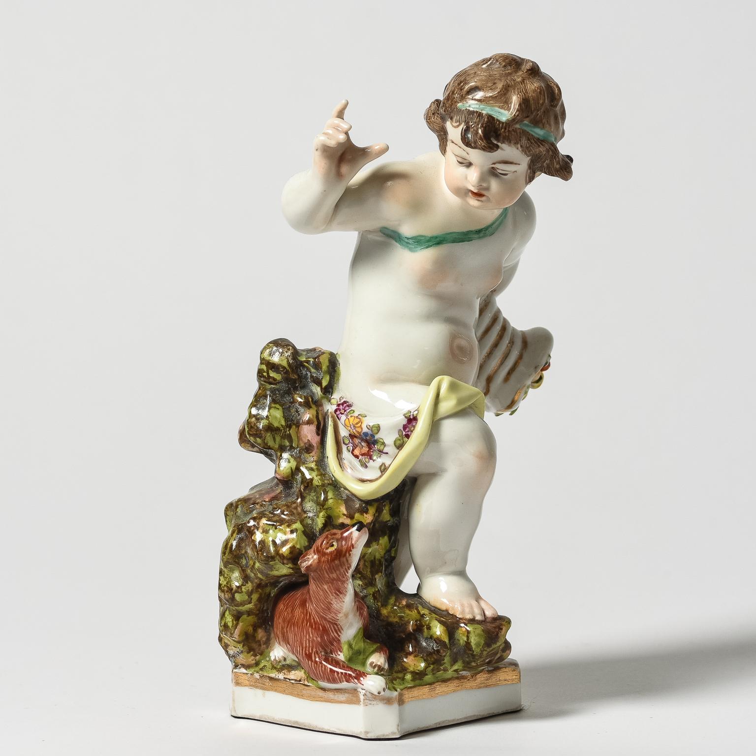 Suite of 4 Charming Porcelain Figural Sculptures by KPM. Antique, circa 1850 9