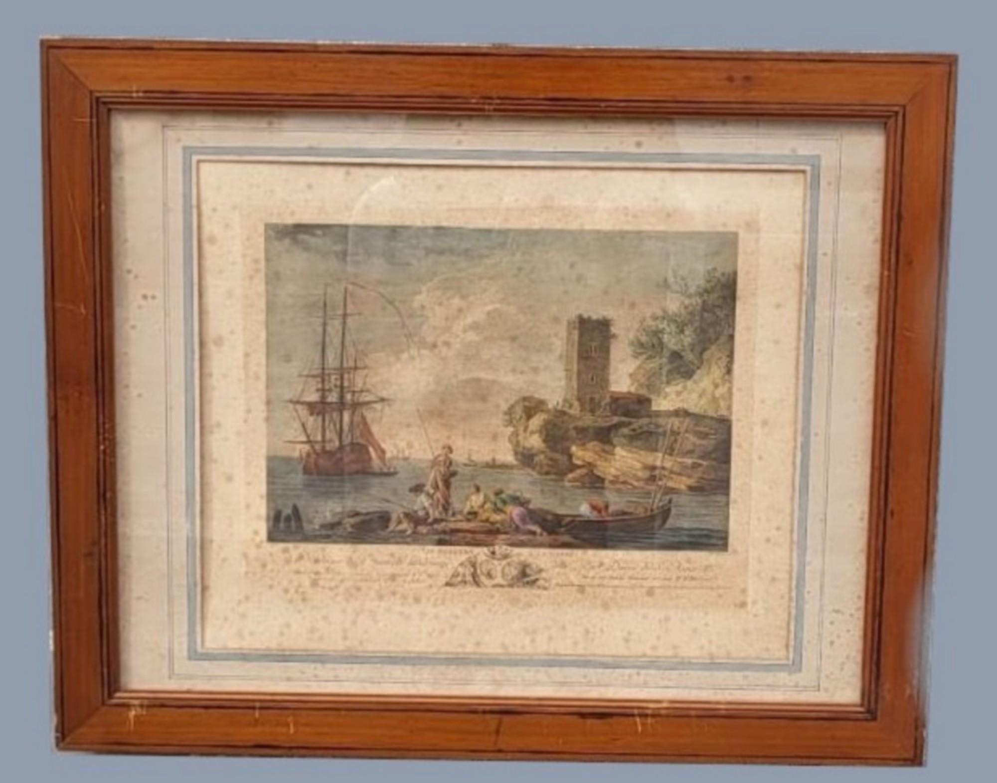 Suite Of 4 Framed Engravings, Fishing, XIXth Century For Sale 7
