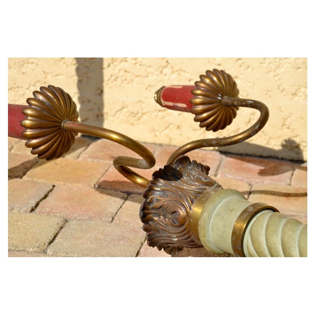 Suite de 4 grandes appliques / torchères, XXe siècle en vente 5