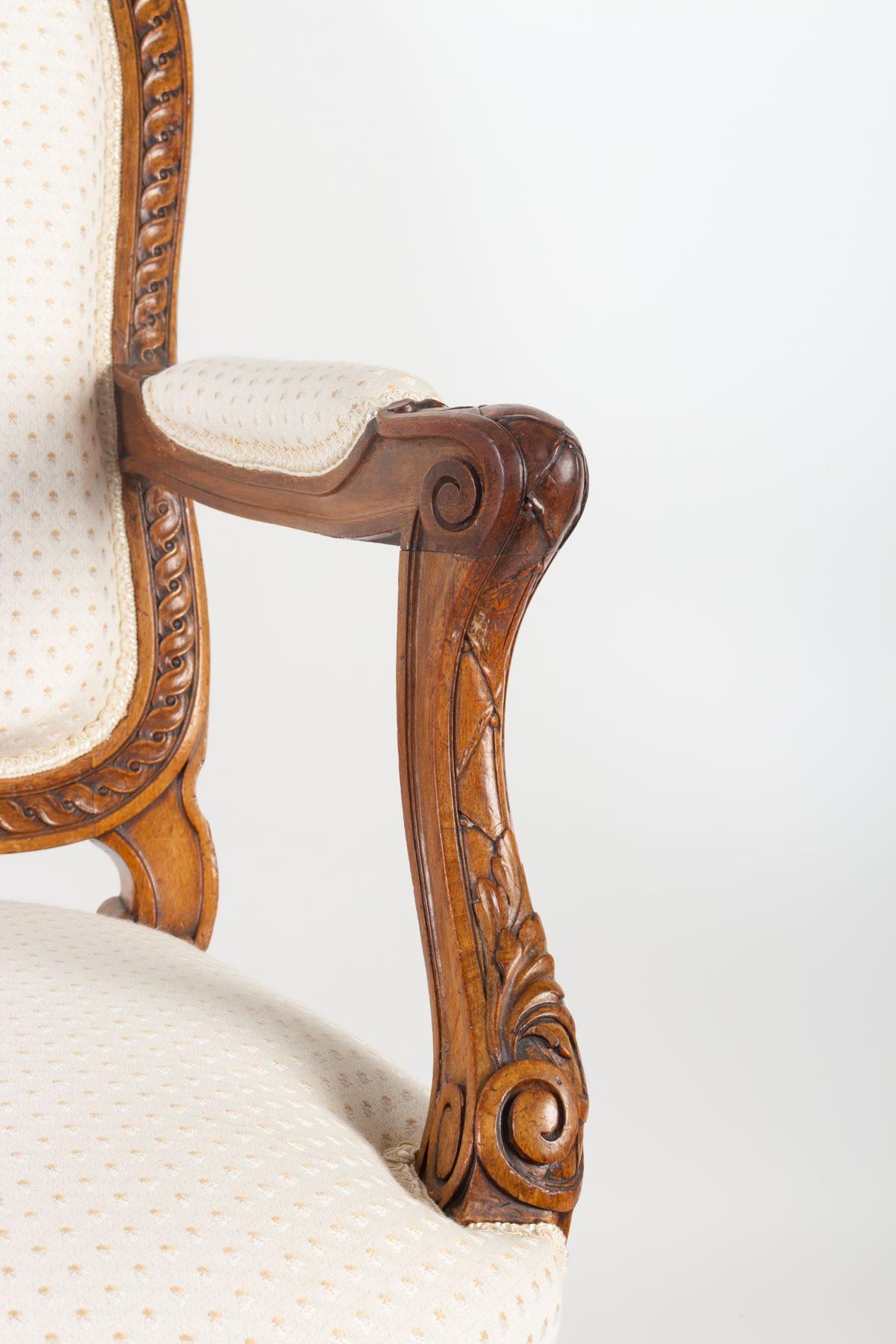 Suite of 4 Louis XV Style Armchairs 4