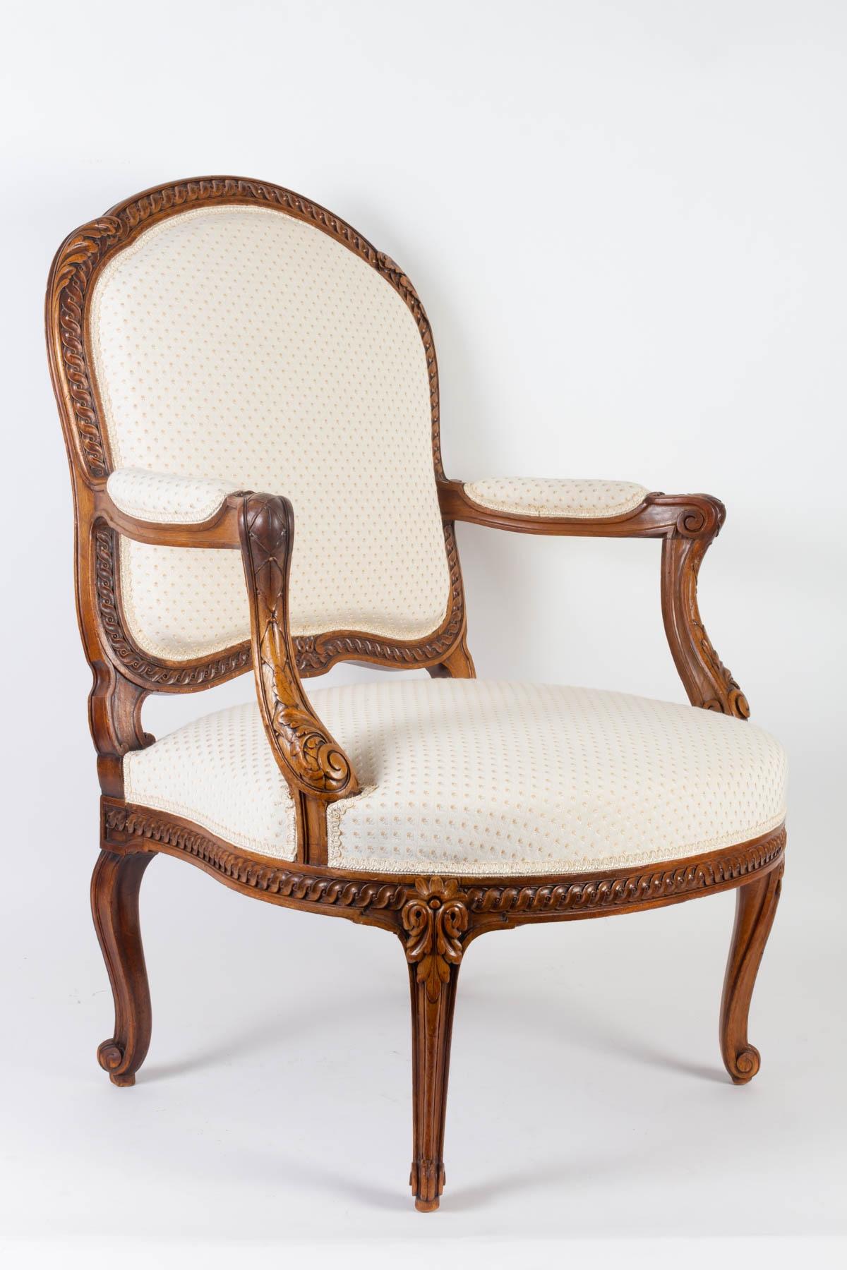 European Suite of 4 Louis XV Style Armchairs