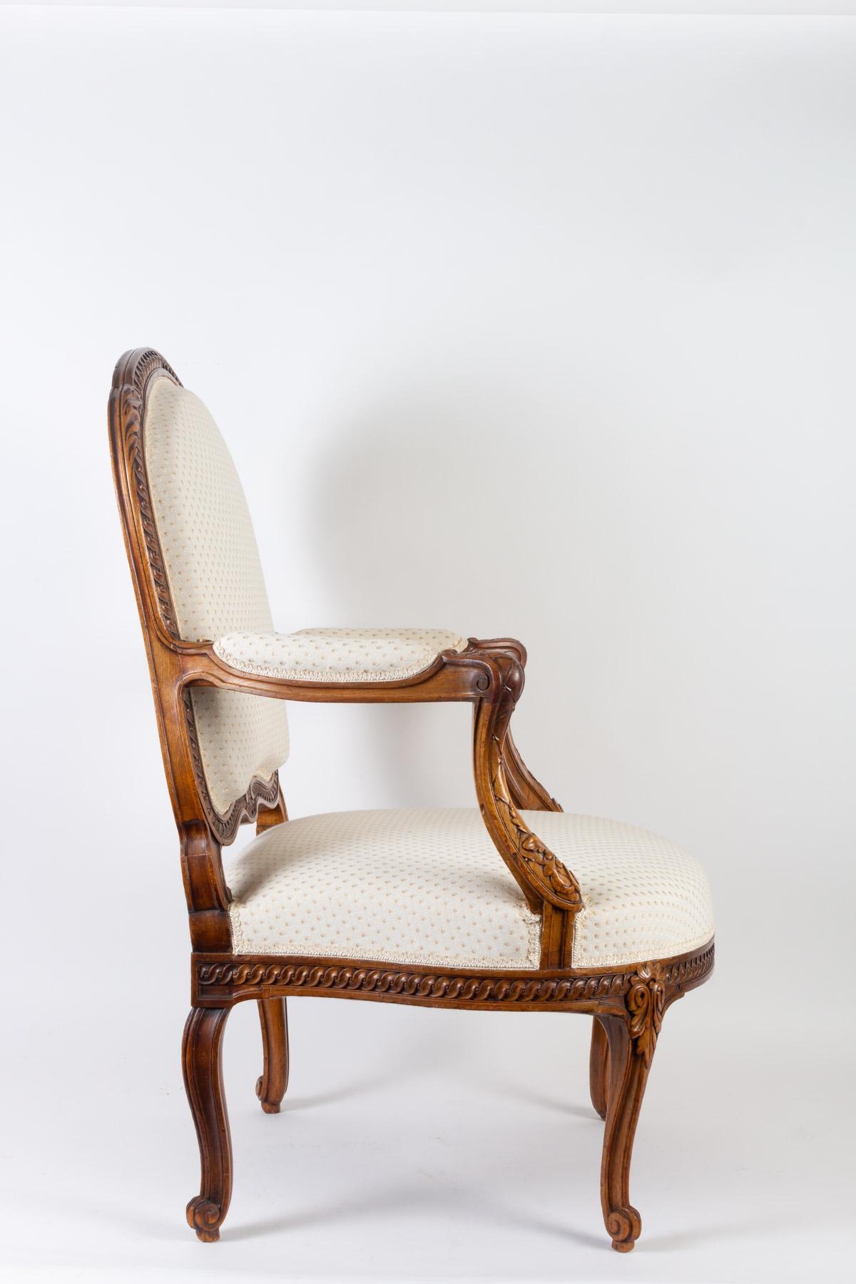 Suite of 4 Louis XV Style Armchairs In Good Condition In Saint-Ouen, FR