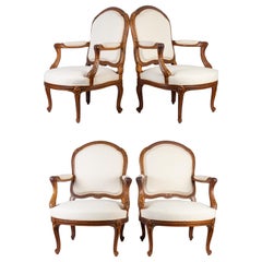 Suite of 4 Louis XV Style Armchairs