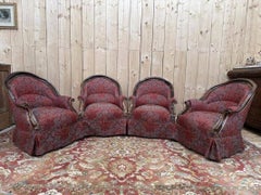 Suite of 4 Napoleon III armchairs