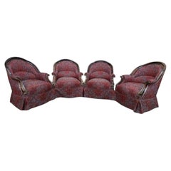 Suite of 4 Napoleon III armchairs