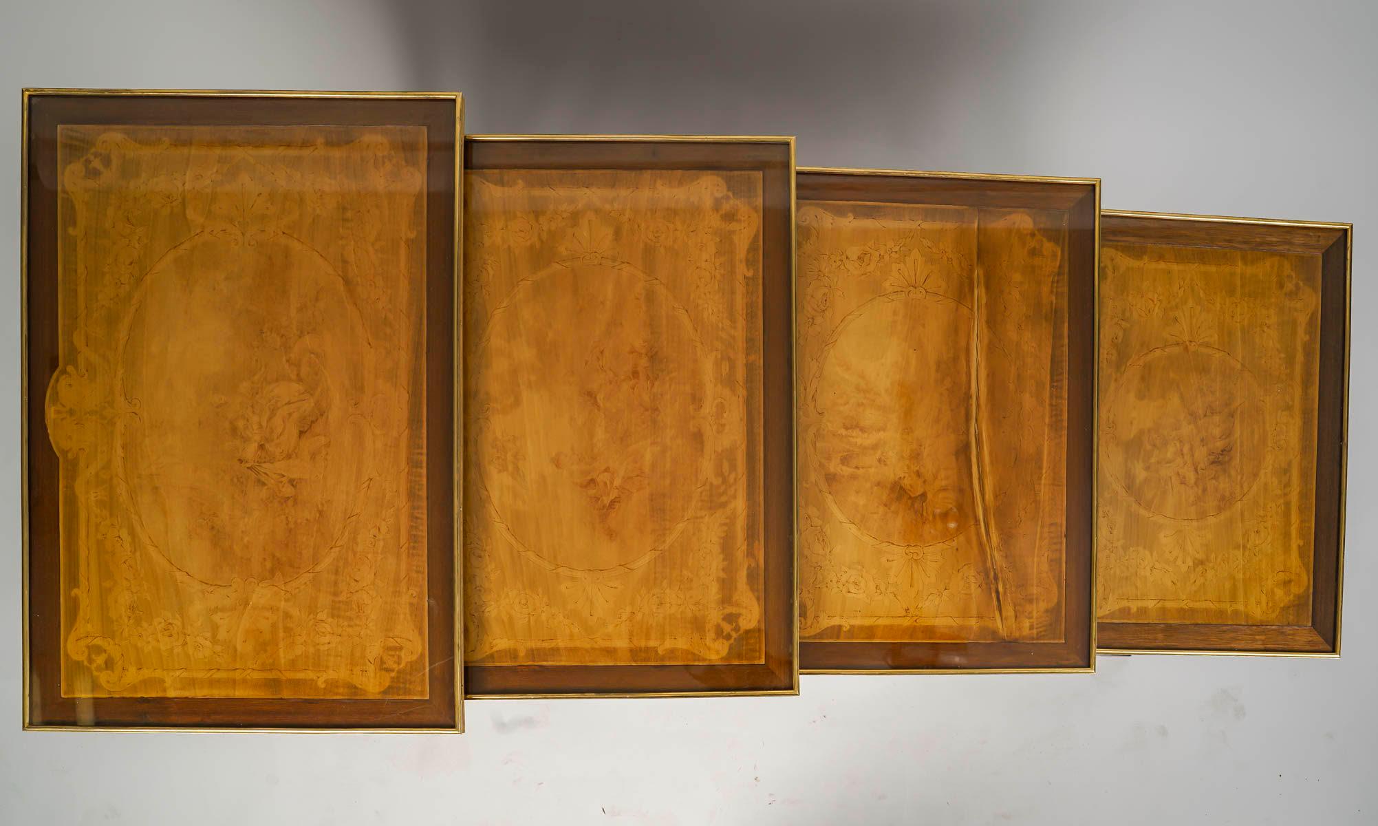 Suite of 4 Nesting Tables, 19th Century, Napoleon III Period. For Sale 2