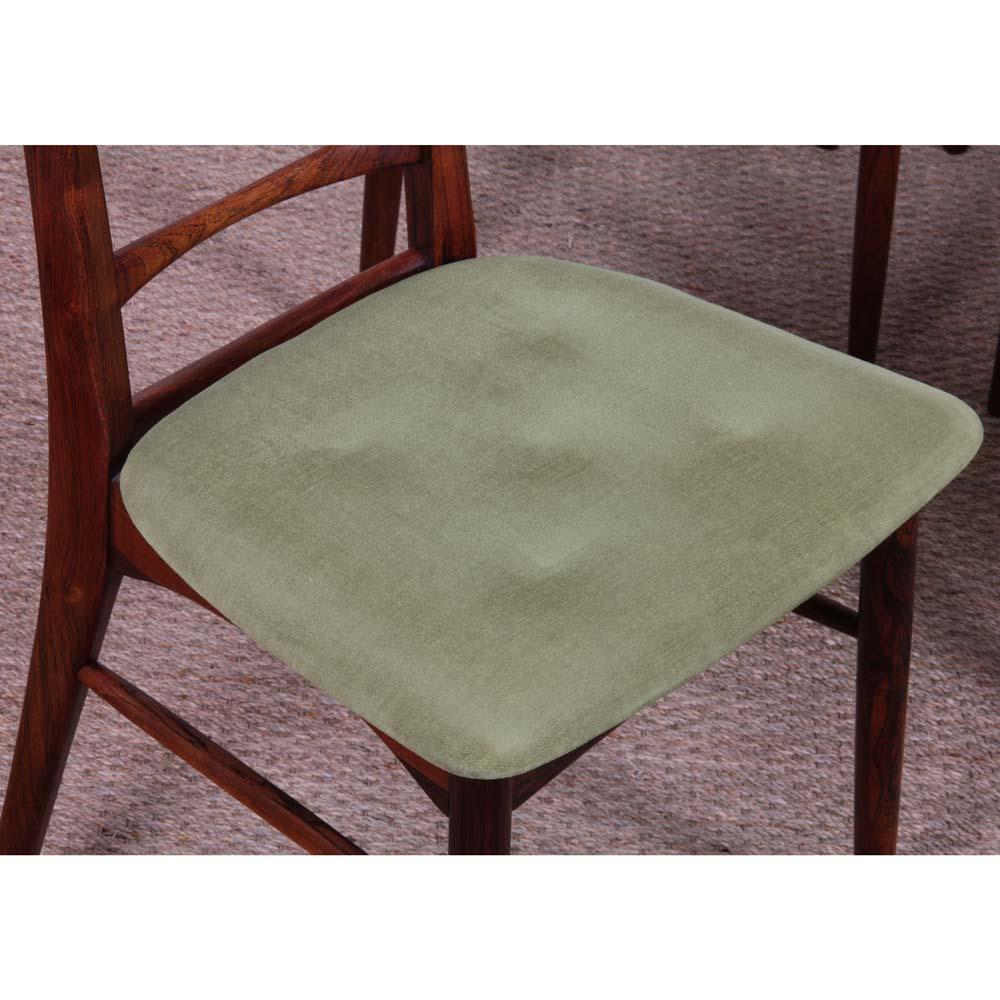 Mid-20th Century Suite of 4 Scandinavian rosewood chairs by Niels Koefoed For Sale