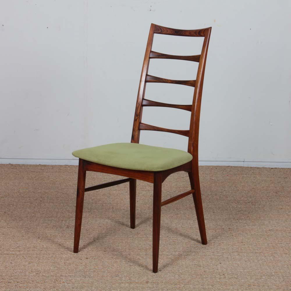 Rosewood Suite of 4 Scandinavian rosewood chairs by Niels Koefoed For Sale