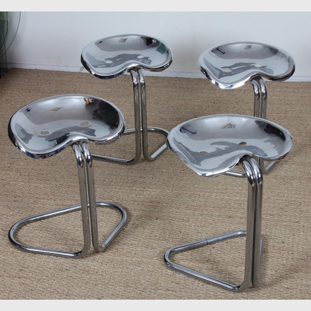 italien Suite de 4 tabourets par Rodney Kinsman pour Bieffeplast, 1970 en vente