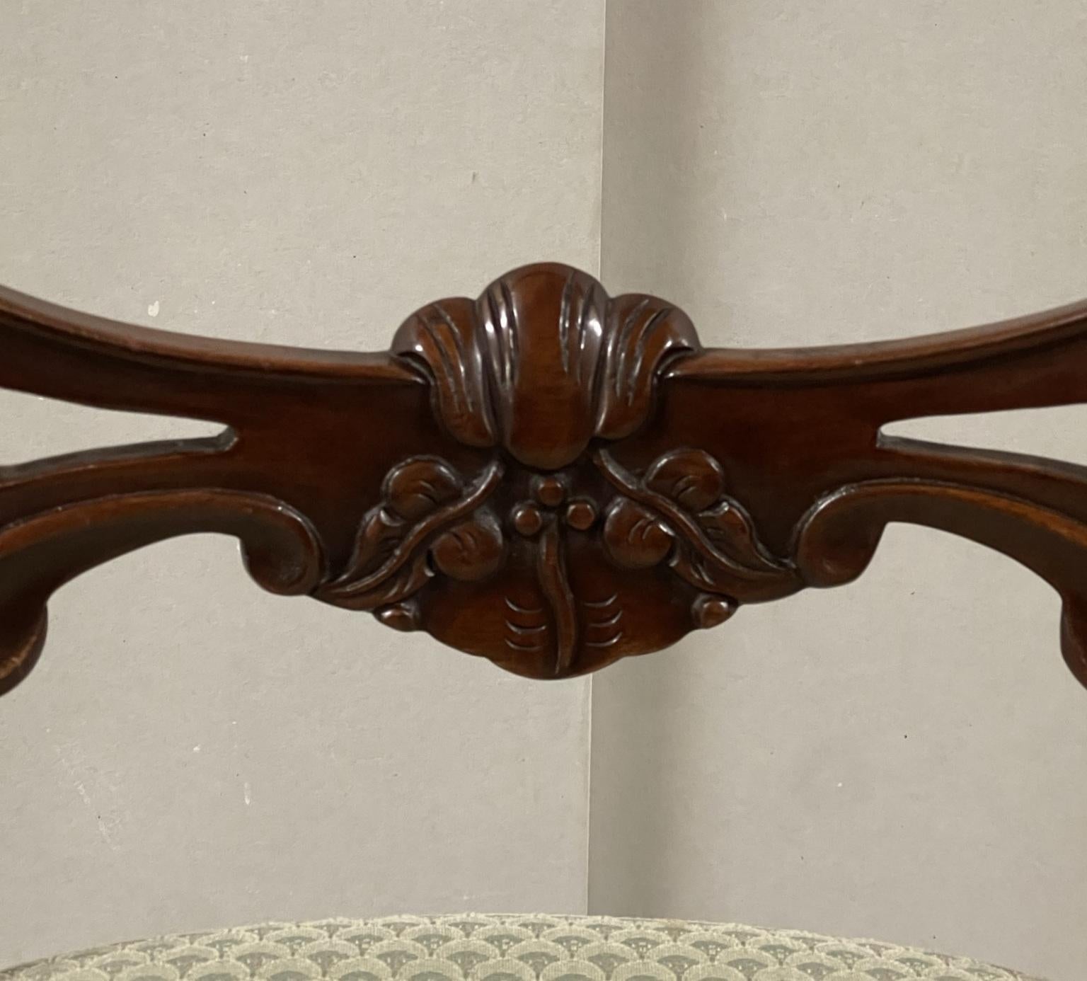 20th Century Suite Of 4 Victorian Style Hardwood Balloon Back Dining Chairs