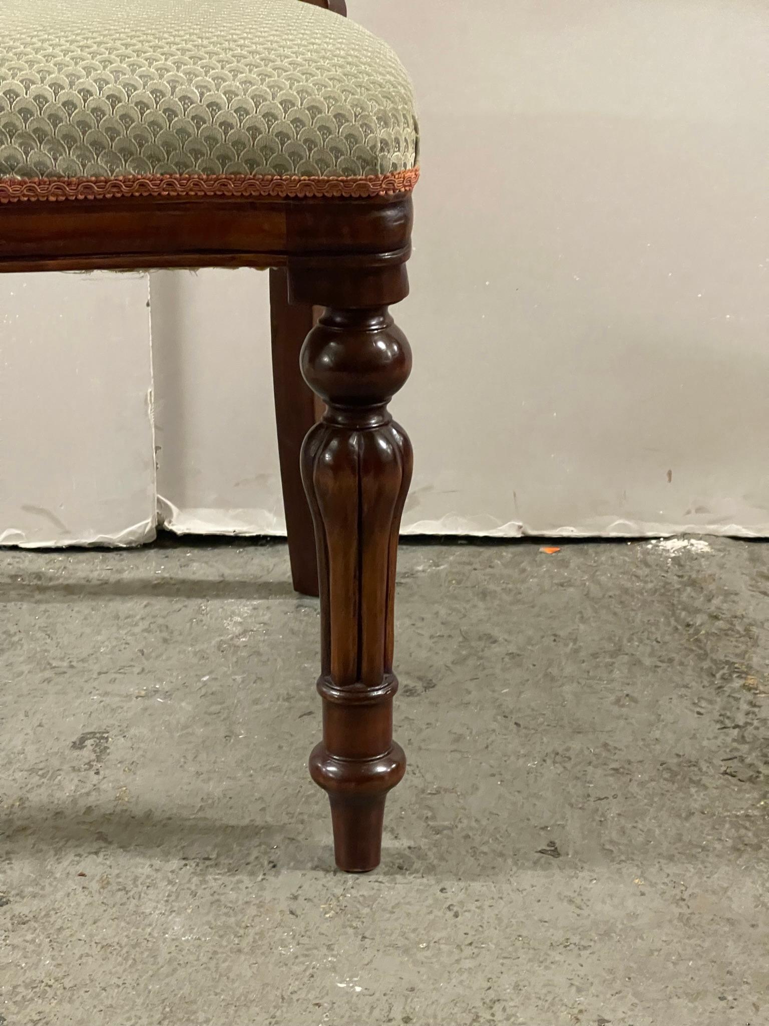 Suite Of 4 Victorian Style Hardwood Balloon Back Dining Chairs 2